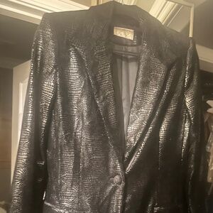 Cache Black Shimmering Warm Blazer